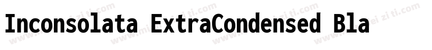 Inconsolata ExtraCondensed Black字体转换